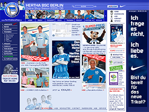 Bild der Referenz: HERTHA BSC Berlin - Onlineshop 2005/2006