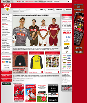 Bild der Referenz: VfB Stuttgart - Onlineshop 2009/2010