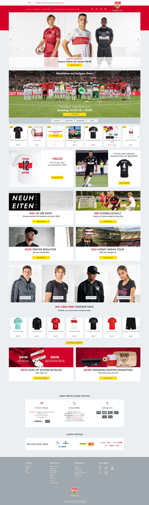 Bild der Referenz: VfB Stuttgart Onlineshop 2019/2020